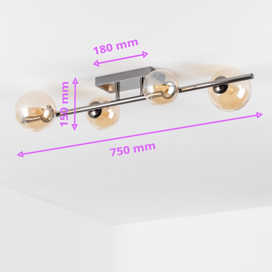 Brilagi - LED Nadgradni luster MILLA 4xG9/3W/230V sjajni krom/zlatna