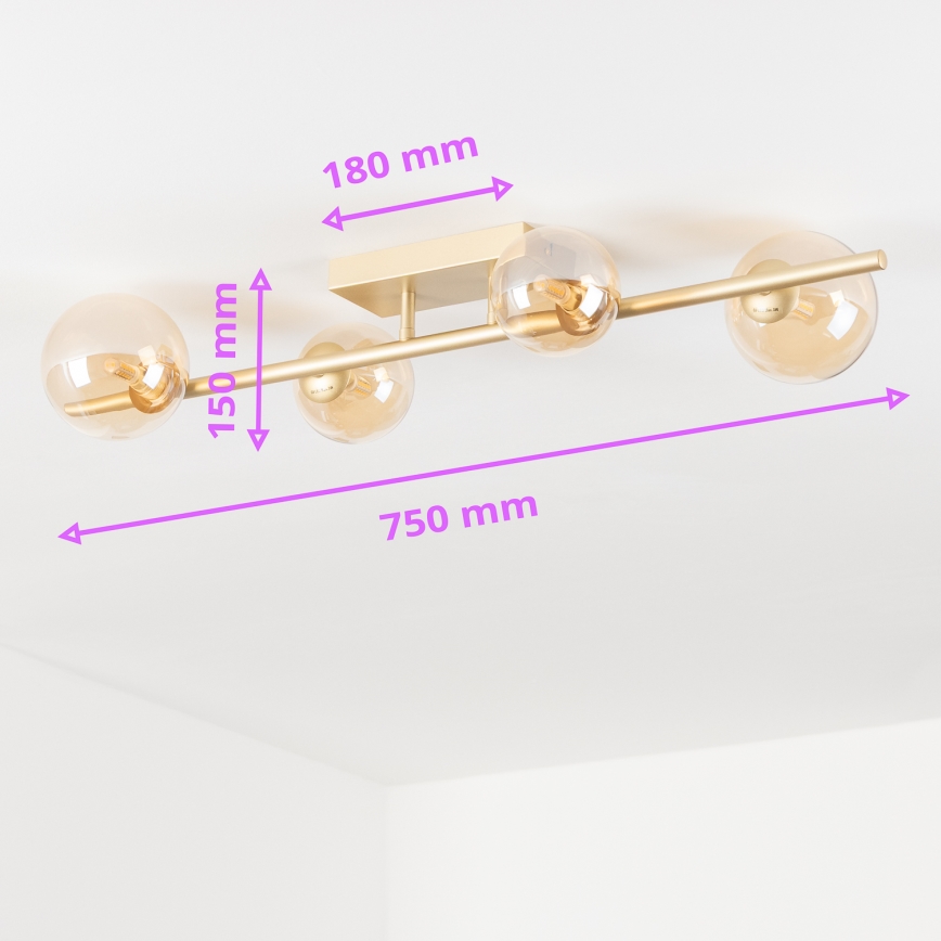 Brilagi - LED Nadgradni luster MILLA 4xG9/3W/230V zlatna