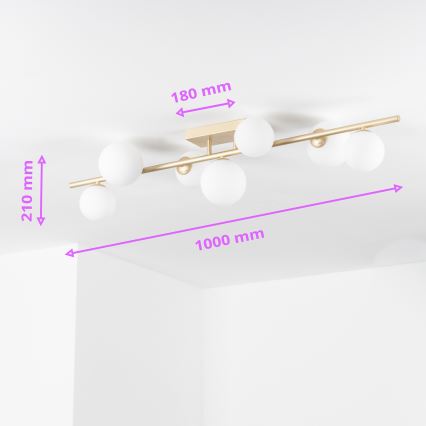 Brilagi - LED Nadgradni luster MILLA 7xG9/3W/230V zlatna/bijela