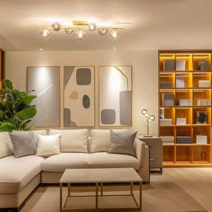 Brilagi - LED Nadgradni luster MILLA 7xG9/3W/230V zlatna/dimna