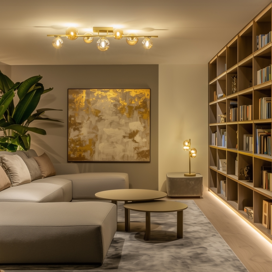 Brilagi - LED Nadgradni luster MILLA 7xG9/3W/230V zlatna