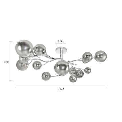 Brilagi - LED Nadgradni luster MISTEL 15xG9/3W/230V sjajni krom/dimna