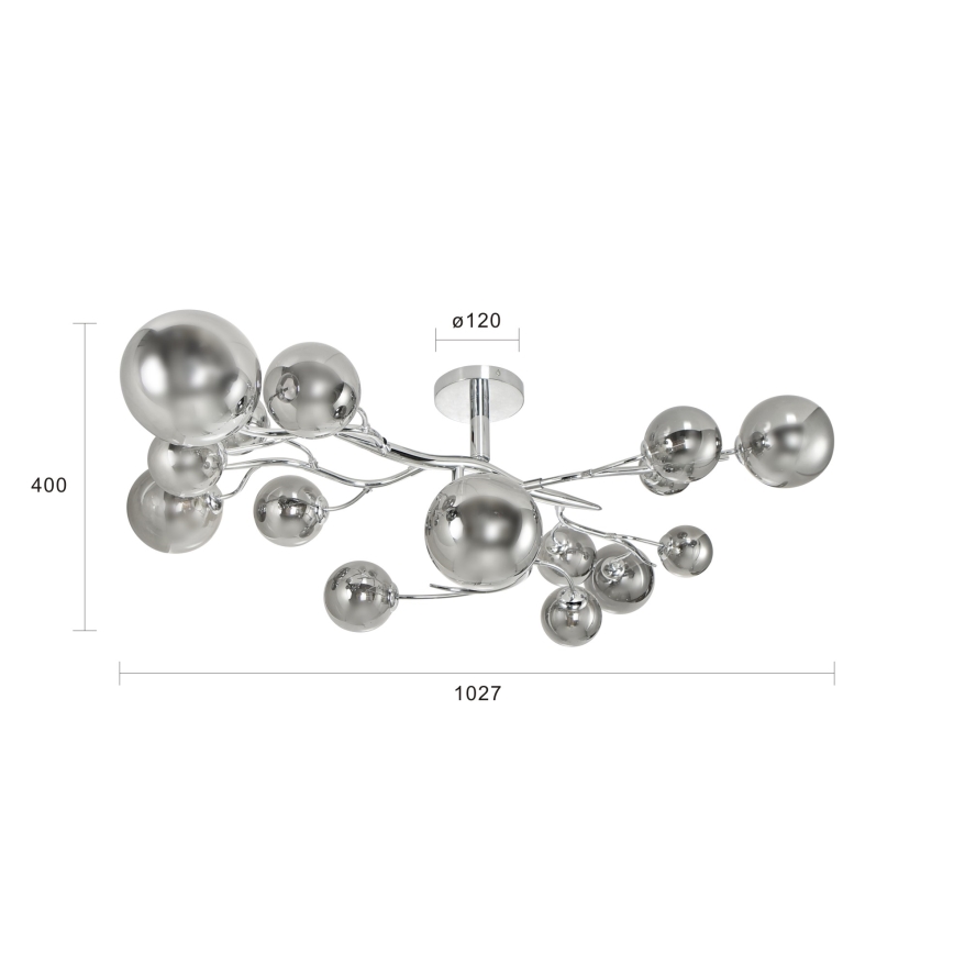 Brilagi - LED Nadgradni luster MISTEL 15xG9/3W/230V sjajni krom/dimna