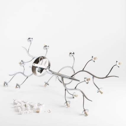 Brilagi - LED Nadgradni luster MISTEL 15xG9/3W/230V sjajni krom/dimna