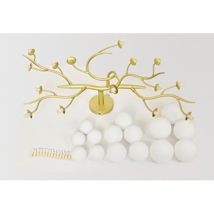Brilagi - LED Nadgradni luster MISTEL 15xG9/3W/230V zlatna/bijela