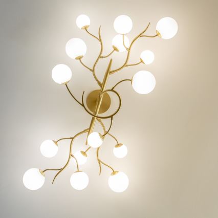 Brilagi - LED Nadgradni luster MISTEL 15xG9/3W/230V zlatna/bijela