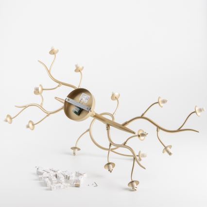 Brilagi - LED Nadgradni luster MISTEL 15xG9/3W/230V zlatna/bijela