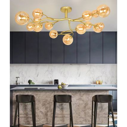Brilagi - LED Nadgradni luster MISTEL 15xG9/3W/230V zlatna