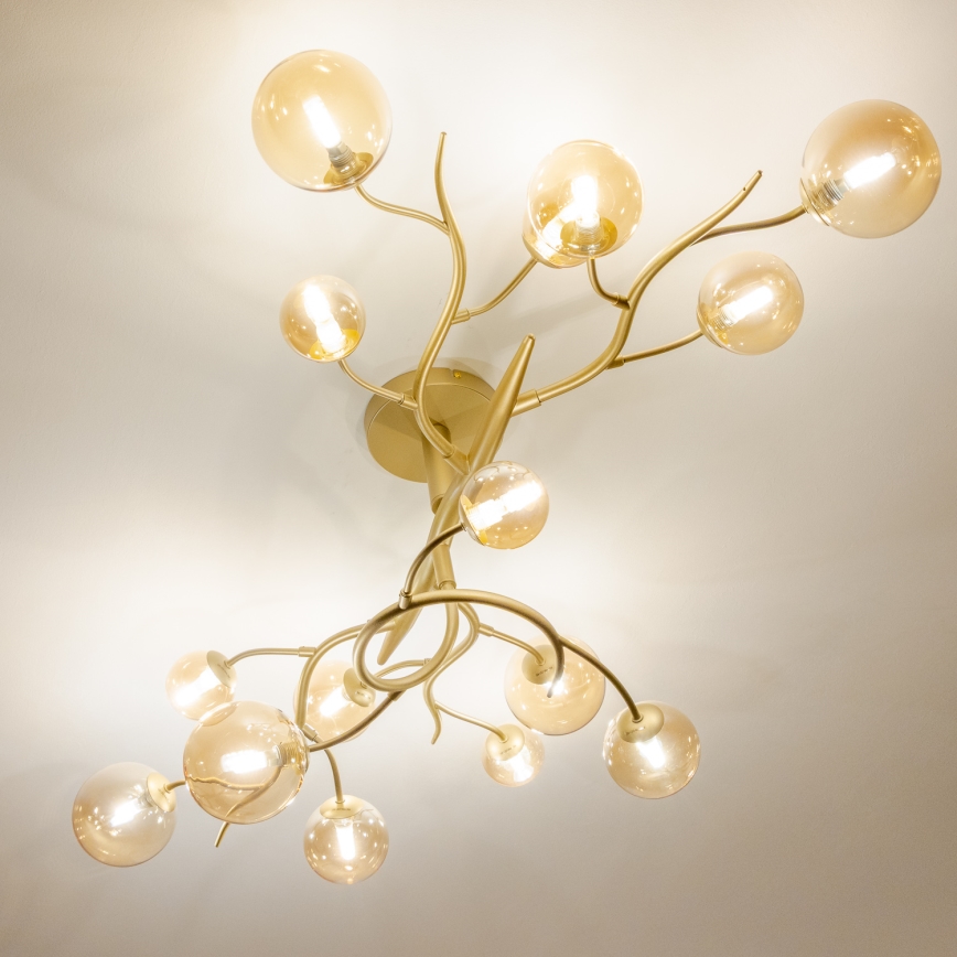 Brilagi - LED Nadgradni luster MISTEL 15xG9/3W/230V zlatna