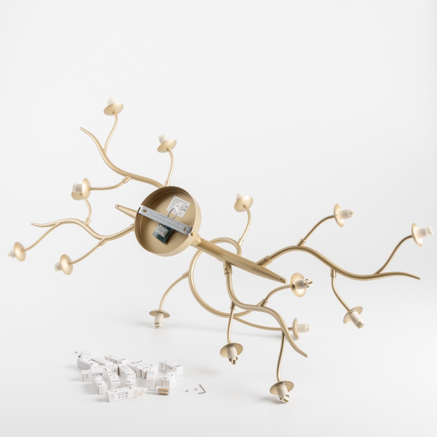 Brilagi - LED Nadgradni luster MISTEL 15xG9/3W/230V zlatna