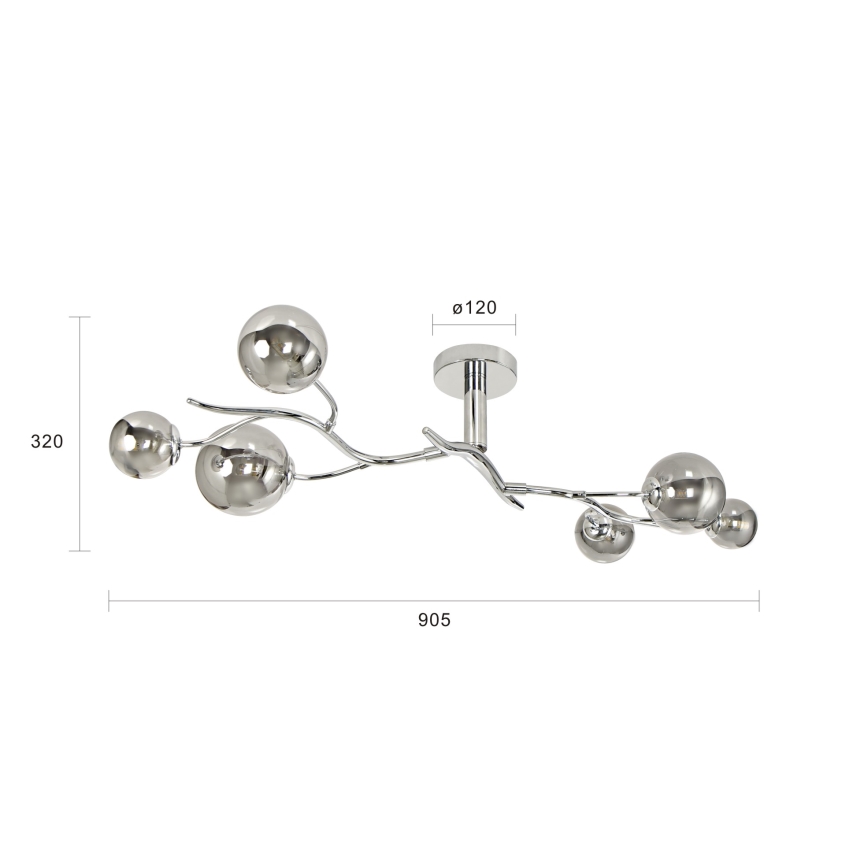 Brilagi - LED Nadgradni luster MISTEL 6xG9/3W/230V sjajni krom/dimna