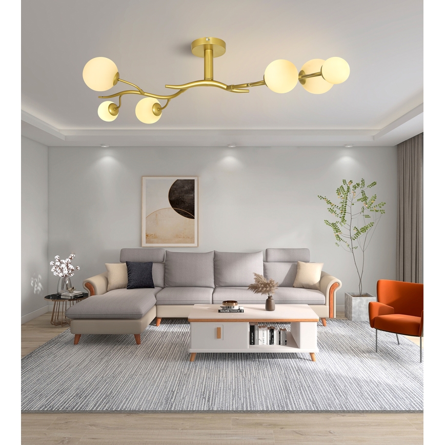 Brilagi - LED Nadgradni luster MISTEL 6xG9/3W/230V zlatna/bijela