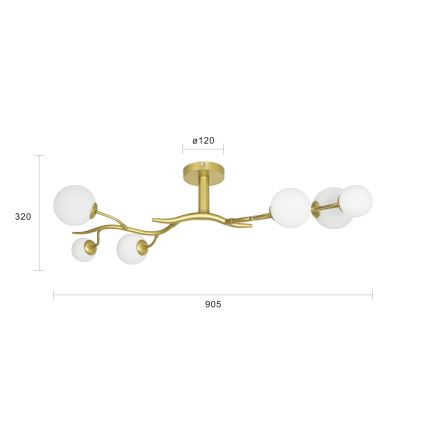 Brilagi - LED Nadgradni luster MISTEL 6xG9/3W/230V zlatna/bijela