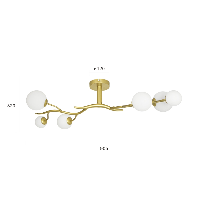 Brilagi - LED Nadgradni luster MISTEL 6xG9/3W/230V zlatna/bijela