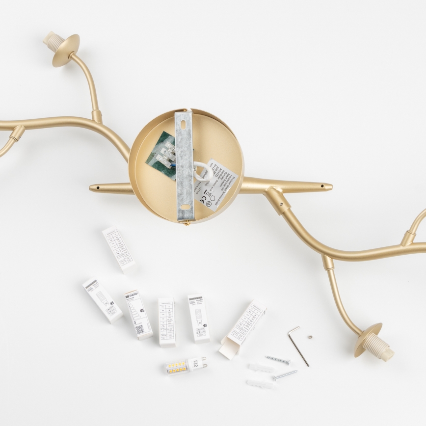 Brilagi - LED Nadgradni luster MISTEL 6xG9/3W/230V zlatna/bijela