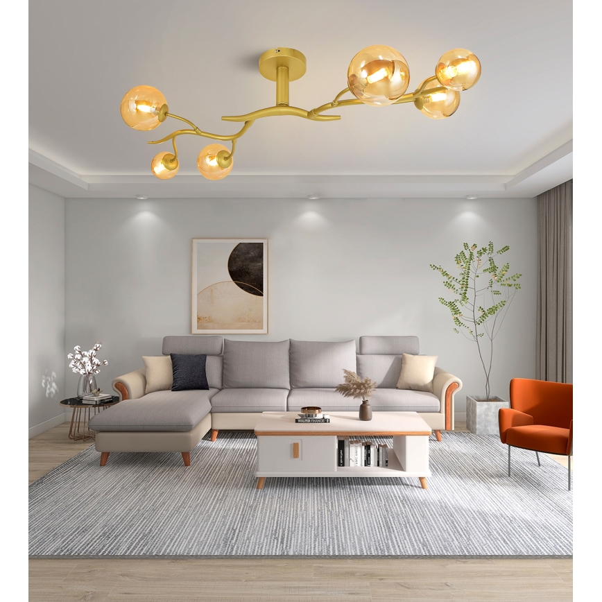 Brilagi - LED Nadgradni luster MISTEL 6xG9/3W/230V zlatna