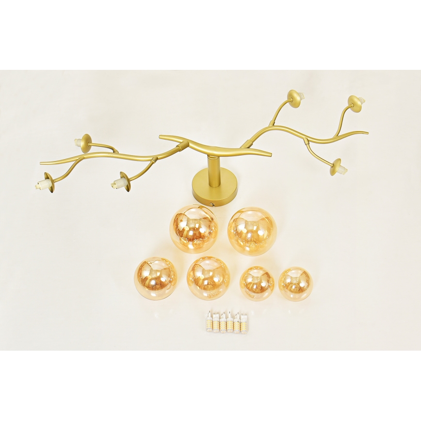 Brilagi - LED Nadgradni luster MISTEL 6xG9/3W/230V zlatna