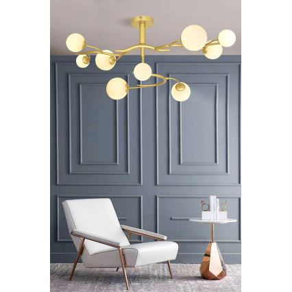 Brilagi - LED Nadgradni luster MISTEL 9xG9/3W/230V zlatna/bijela