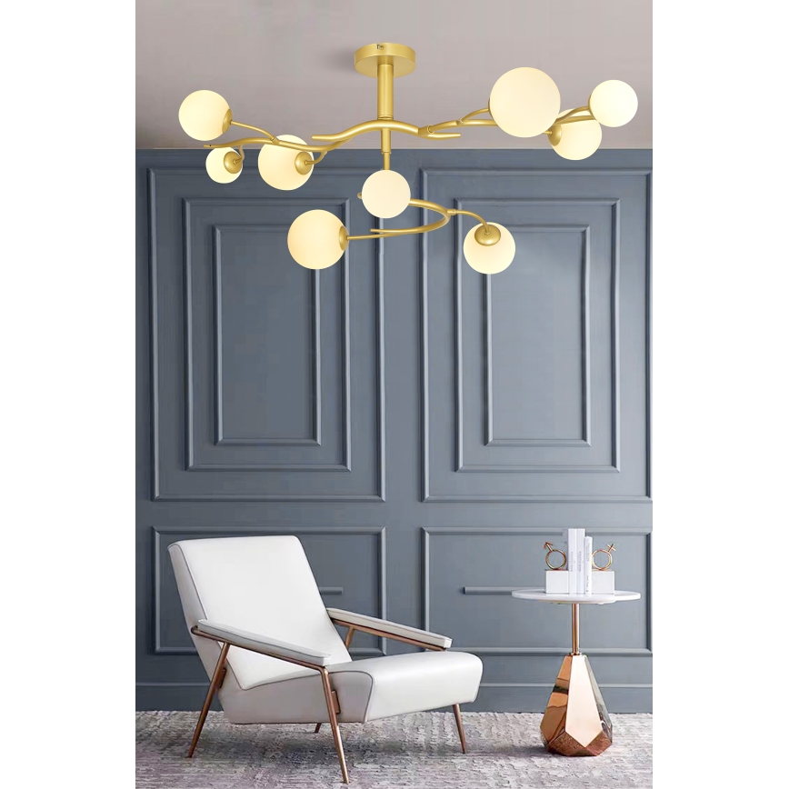 Brilagi - LED Nadgradni luster MISTEL 9xG9/3W/230V zlatna/bijela