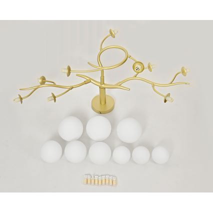 Brilagi - LED Nadgradni luster MISTEL 9xG9/3W/230V zlatna/bijela