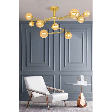 Brilagi - LED Nadgradni luster MISTEL 9xG9/3W/230V zlatna