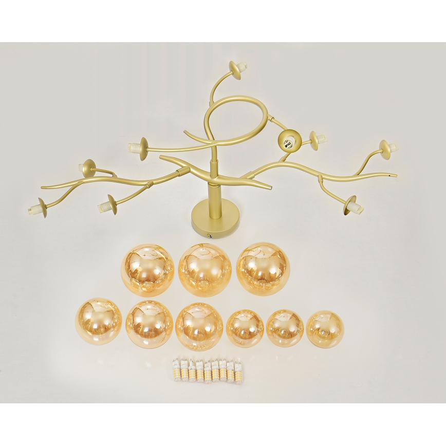 Brilagi - LED Nadgradni luster MISTEL 9xG9/3W/230V zlatna