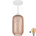 BRILAGI - LED nadgradni luster RETRO GLASS 1xE27/60W/230V Ø 14 cm bijela/zadimljeno smeđa