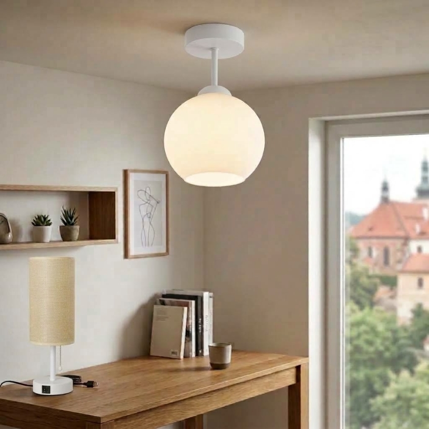 BRILAGI - LED nadgradni luster RETRO GLASS 1xE27/60W/230V Ø 15 cm bijela