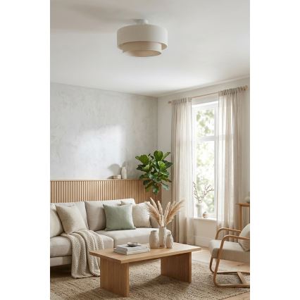 Brilagi - LED nadgradni stropni luster BOHO ECO 1xE27/10W/230V Ø 40 cm krem