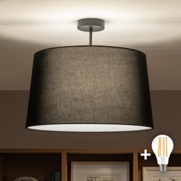 Brilagi - LED nadgradni stropni luster CERIA 1xE27/60W/230V promjer 45 cm crni