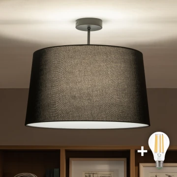 Brilagi - LED nadgradni stropni luster CERIA 1xE27/60W/230V promjer 45 cm crni