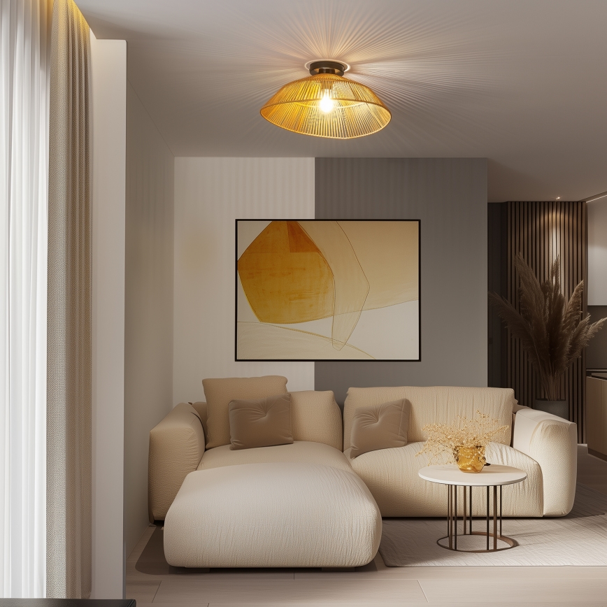 Brilagi - LED nadgradni stropni luster CERIA BOHO 1xE27/40W/230V Ø 50 cm smeđa