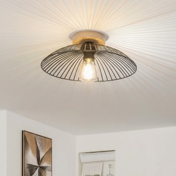 Brilagi - LED nadgradni stropni luster CERIA WIRE 1xE27/40W/230V promjer 26 cm crna/hrast