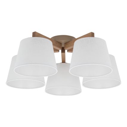 BRILAGI - LED Nadgradni stropni luster LATTE SABIA 5xE27/15W/230V borovina/bijela