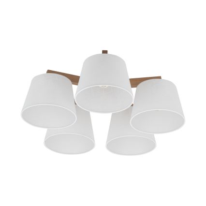 BRILAGI - LED Nadgradni stropni luster LATTE SABIA 5xE27/15W/230V borovina/bijela