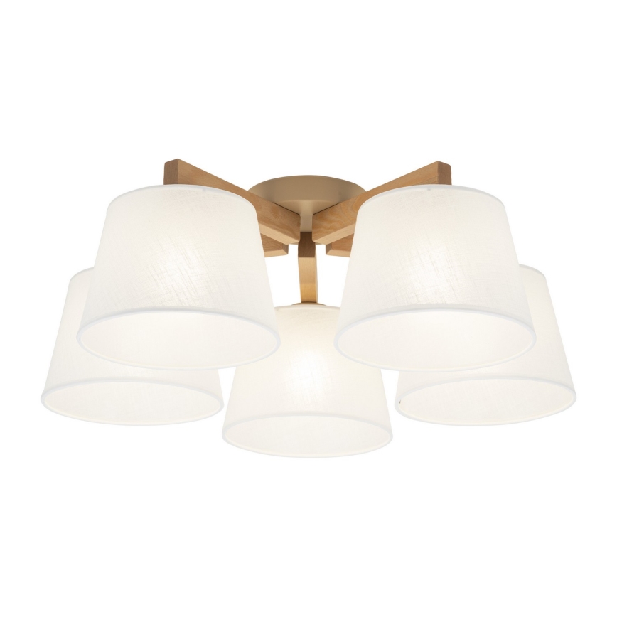 BRILAGI - LED Nadgradni stropni luster LATTE SABIA 5xE27/15W/230V borovina/bijela