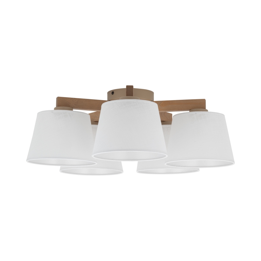 BRILAGI - LED Nadgradni stropni luster LATTE SABIA 5xE27/15W/230V borovina/bijela