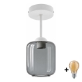 BRILAGI - LED nadometni luster RETRO GLASS 1xE27/60W/230V Ø 14 cm bijela/dimno-siva