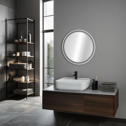 Brilagi - LED grijano kupaonsko ogledalo AVA ECO LED/11,5W/230V Ø 60 cm IP44 CRI 90 prigušivo + CCT