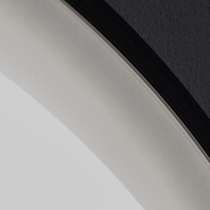 Brilagi - LED kupaonsko ogledalo s mogućnošću prigušivanja, s grijačem i pozadinskim osvjetljenjem ALU PRO LED/18W/230V Ø 60 cm 3000/4000/6500K IP44 crno CRI 90