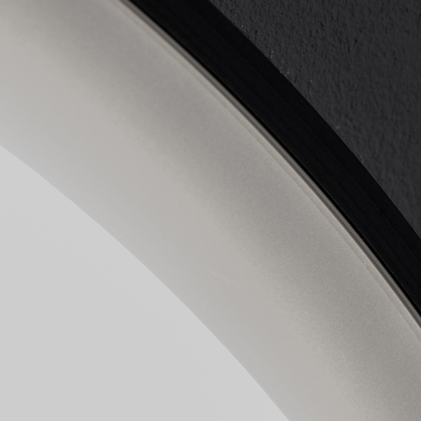 Brilagi - LED kupaonsko ogledalo s mogućnošću prigušivanja, s grijačem i pozadinskim osvjetljenjem ALU PRO LED/18W/230V Ø 60 cm 3000/4000/6500K IP44 crno CRI 90