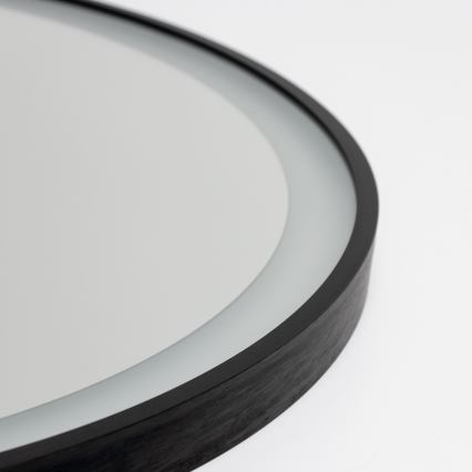 Brilagi - LED kupaonsko ogledalo s mogućnošću prigušivanja, s grijačem i pozadinskim osvjetljenjem ALU PRO LED/18W/230V Ø 60 cm 3000/4000/6500K IP44 crno CRI 90