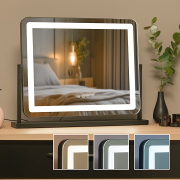 Brilagi - LED ogledalo za šminkanje CALIFORNIA s podesivom svjetlinom LED/25W/230V 3000/4000/6500K 55x44 cm crna