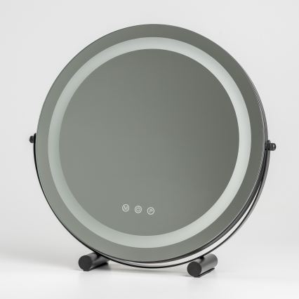 BRILAGI - LED prigušivo ogledalo za šminku CALIFORNIA LED/17W/230V 3000/4000/6500K pr. 42 cm crna