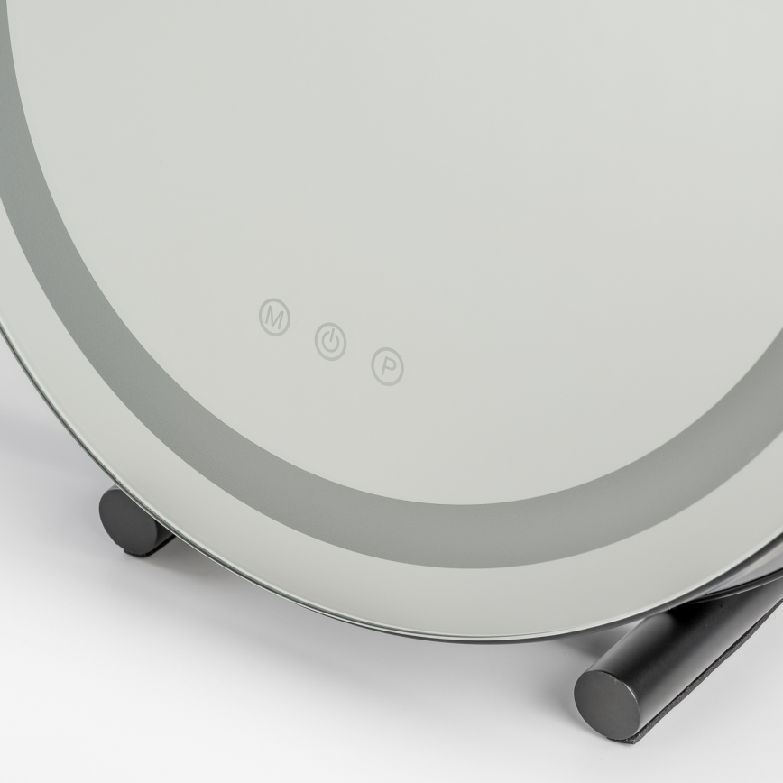 BRILAGI - LED prigušivo ogledalo za šminku CALIFORNIA LED/17W/230V 3000/4000/6500K pr. 42 cm crna