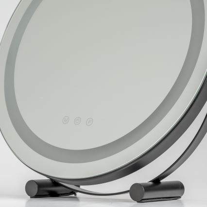 BRILAGI - LED prigušivo ogledalo za šminku CALIFORNIA LED/17W/230V 3000/4000/6500K pr. 42 cm crna