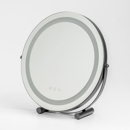 BRILAGI - LED prigušivo ogledalo za šminku CALIFORNIA LED/17W/230V 3000/4000/6500K pr. 42 cm crna