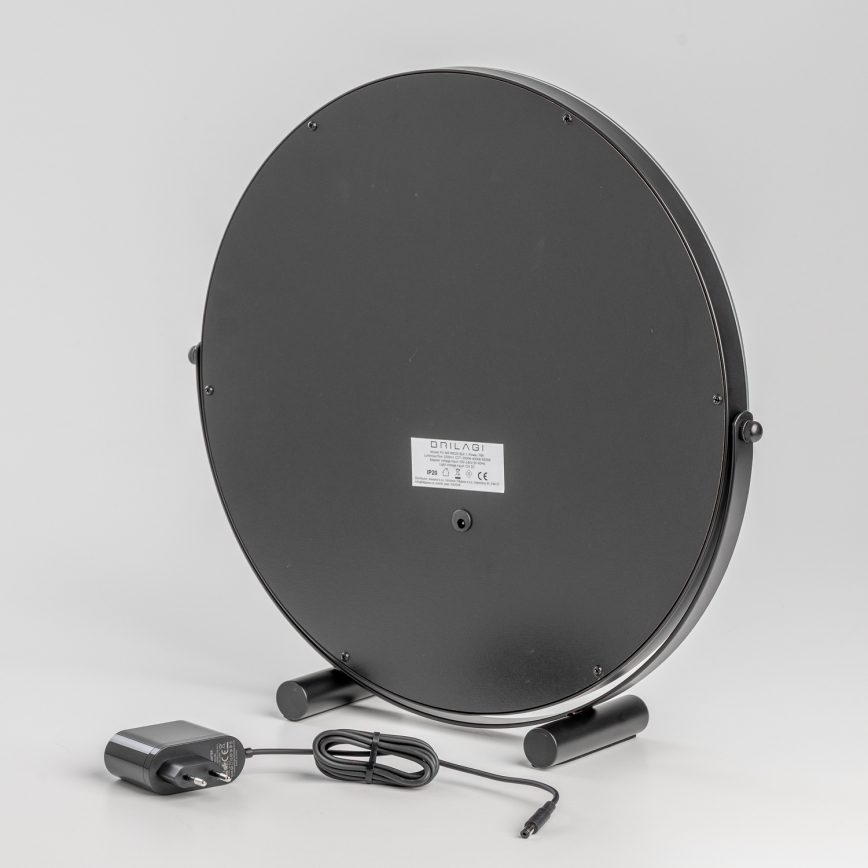 BRILAGI - LED prigušivo ogledalo za šminku CALIFORNIA LED/17W/230V 3000/4000/6500K pr. 42 cm crna
