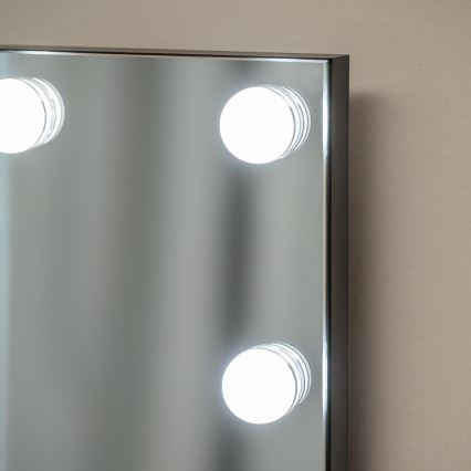Brilagi - LED prigušivo ogledalo za šminkanje HOLLYWOOD LED/15W/230V 3000/4000/6500K 60x50 cm crno
