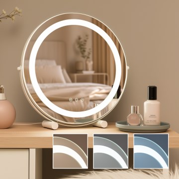 BRILAGI - LED ogledalo za šminkanje s prigušivanjem CALIFORNIA LED/17W/230V 3000/4000/6500K Ø 42 cm bijela